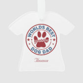 Personalize Best Dog Dad Yorkshire Ornament (achterkant)