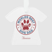 Personalize Best Dog Dad Yorkshire Ornament (voorkant)