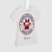 Personalize Best Dog Dad Yorkshire Ornament (voorkant)
