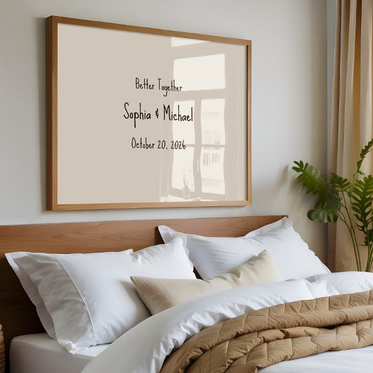 Personalize “Better Together” Wedding Poster