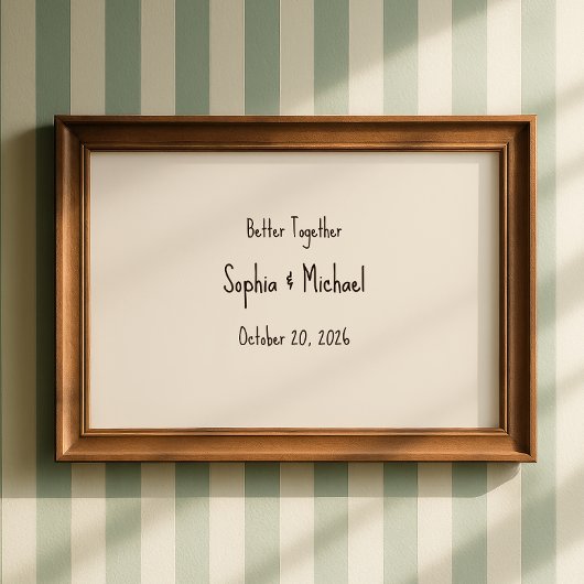 Personalize “Better Together” Wedding Poster