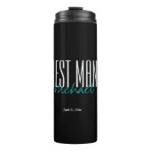 Personalize Black & Blue Best Man Thermosbeker (Voorkant)