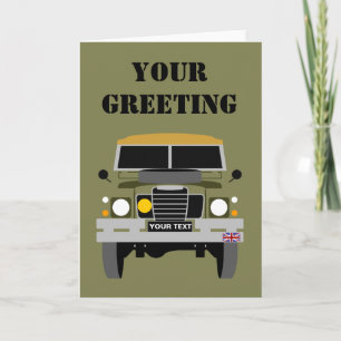 PERSONALIZE BRITSH ARMY VETERAN LAND-ROVER KAART