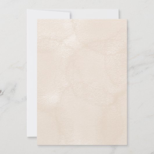 Personalize  brown rustic flower weding Invitation Kaart (Achterkant)