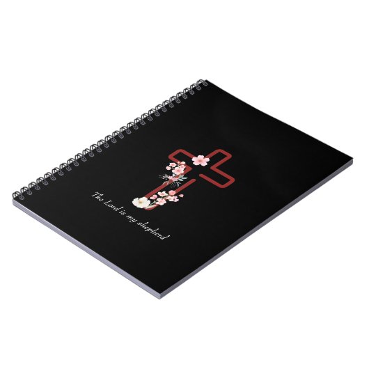 Personalize Christmas Holly Cross Notitieboek (Linkerzijde)