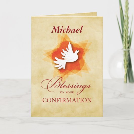 Personalize Confirmation Congratulations Dove Kaart (Voorkant)