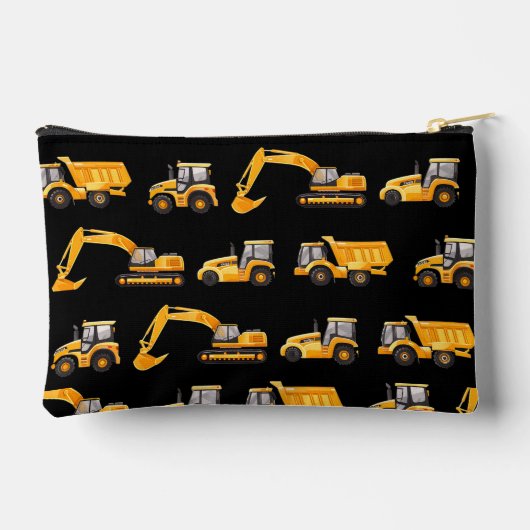 Personalize Construction Trucks Pencil Case  Etui (Achterkant)