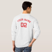 Personalize Create Player Name Number Man Mens T-shirt (Achterkant volledig)
