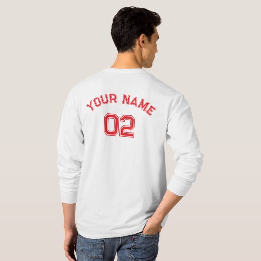 Personalize Create Player Name Number Man Mens  T-shirt (Achterkant volledig)