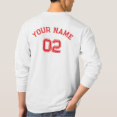 Personalize Create Player Name Number Man Mens  T-shirt (Achterkant)