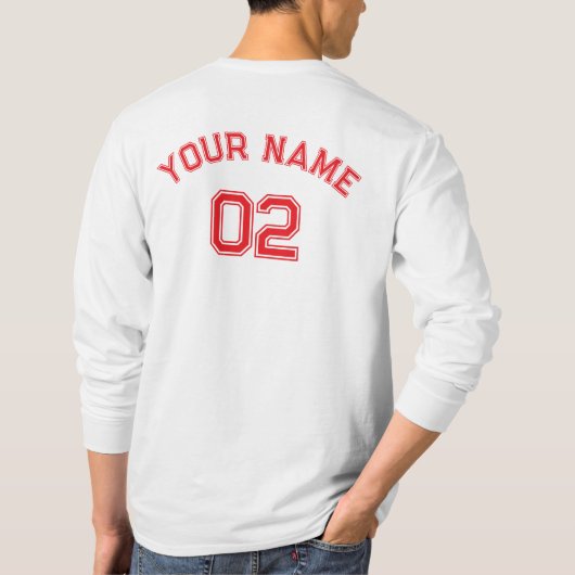 Personalize Create Player Name Number Man Mens T-shirt (Achterkant)