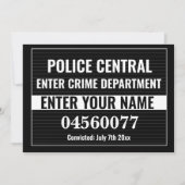 Personalize Custom Mugshot Sign Board Template Kaart (Voorkant)