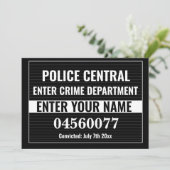 Personalize Custom Mugshot Sign Board Template Kaart (Staand voorkant)
