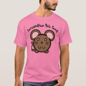 PERSONALIZE Cute Brown Mousie T-shirt (Voorkant)