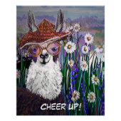 Personalize Cute, Fine and Funny Mama Llama Poster (Voorkant)
