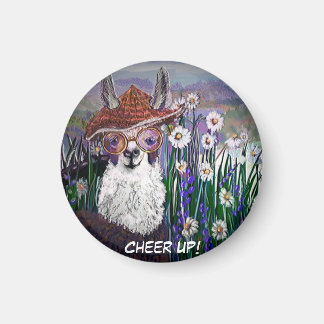 Personalize Cute, Fine and Funny Mama Llama Poster Magneet