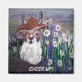 Personalize Cute, Fine and Funny Mama Llama Poster Magneet (Voorkant)