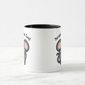 PERSONALIZE Cute Gray Mousie Mok (Midden)