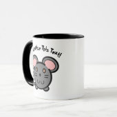 PERSONALIZE Cute Gray Mousie Mok (Voorkant links)