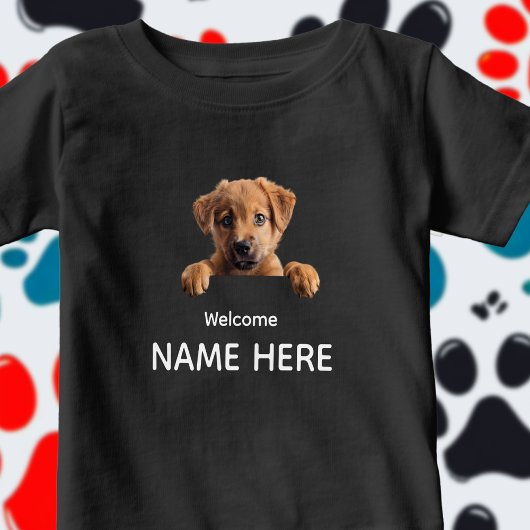 Personalize Cute Welcome Puppy 