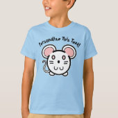 PERSONALIZE Cute White Mousie T-Shirt (Voorkant)