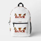 Personalize Dance sign with butterflies  Bedrukte Rugzak (Voorkant)