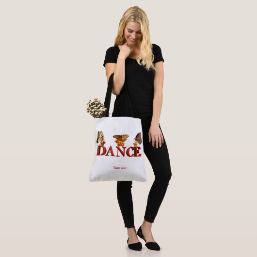 Personalize Dance sign with butterflies Tote Bag (Op model)