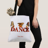 Personalize Dance sign with butterflies  Tote Bag (Dichtbij)