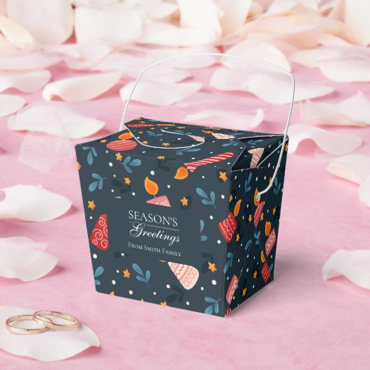 Personalize dark Festive mixed Candles Holiday Box Bedankdoosjes (Huwelijk)