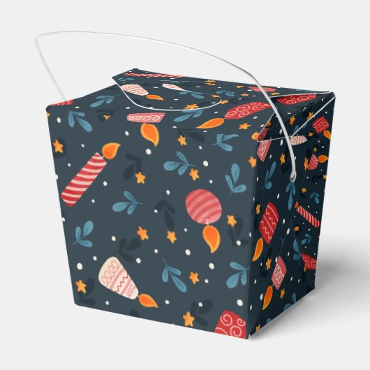 Personalize dark Festive mixed Candles Holiday Box Bedankdoosjes (Achterkant)