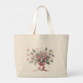 Personalize December Holly Tote Bag (Achterkant)