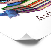 Personalize Dragon Art Print Custom Name Kids Room Foto Afdruk (Hoek)