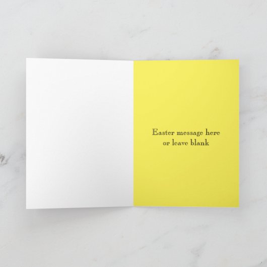 Personalize Easter Card - Felt Bunny Family Card Feestdagen Kaart (Binnen)