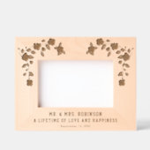 Personalize | Elegant Floral Anniversary Wedding Gegraveerde Lijstjes (Voorkant)