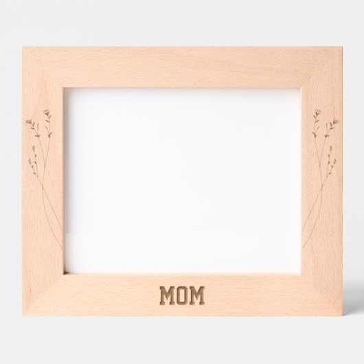 Personalize Elegant Floral Mom Engraved Frames Gegraveerde Lijstjes (Voorkant)