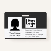 Personalize employee ID card with photo & QR code Badge (Voorkant)