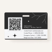 Personalize employee ID card with photo & QR code Badge (Achterkant)