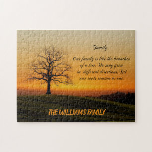 PERSONALIZE FAMILIE QUOTE JIGSAW PUZZZLE LEGPUZZEL