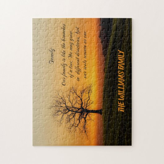 PERSONALIZE FAMILIE QUOTE JIGSAW PUZZZLE LEGPUZZEL (Verticaal)