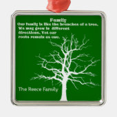 PERSONALIZE FAMILIEQUOTE METAAL ORNAMENT (Voorkant)