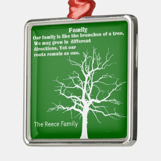 PERSONALIZE FAMILIEQUOTE METAAL ORNAMENT (Links)