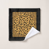 Personalize Faux Leopard Print Exotic  Bad Handdoek (Wasdoekje)