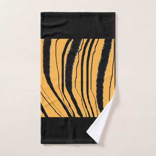 Personalize Faux Tiger Print Exotic  Bad Handdoek (Handdoek)