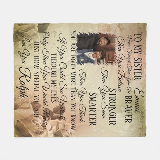 Personalize Fleece Deken (Voorkant (Horizontaal))