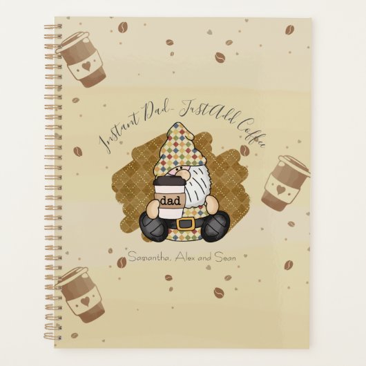 Personalize for Coffee Lover Dad | Vintage Planner (Voorkant)