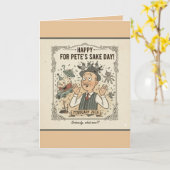 Personalize "For Pete's Sake Day" Greeting Card Kaart (Gele Bloem)
