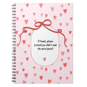 PERSONALIZE Franse Lint Harten Patroon Notitieboek