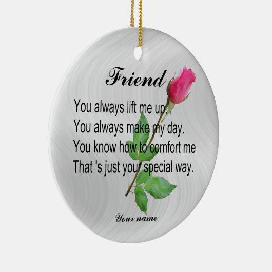 PERSONALIZE FRIEND-ORNAMENT KERAMISCH ORNAMENT (Rechts)