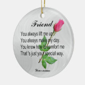 PERSONALIZE FRIEND-ORNAMENT KERAMISCH ORNAMENT (Links)