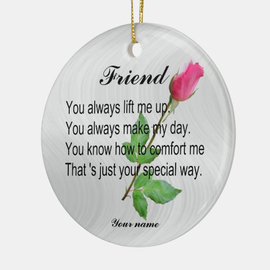 PERSONALIZE FRIEND-ORNAMENT KERAMISCH ORNAMENT (Links)